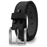 NPET Vintage Mens Leather Belt With Buckle- 1 1/2" Wide