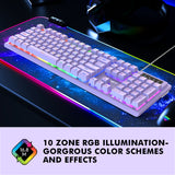 NPET K10 Purple Wired Gaming Keyboard
