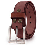 NPET Vintage Mens Leather Belt With Buckle- 1 1/2" Wide