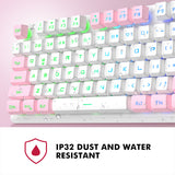 NPET K10 White Pink Wired Gaming Keyboard