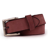 NPET Vintage Mens Leather Belt With Buckle- 1 1/2" Wide