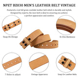 NPET Mens Leather Belt Full Grain Vintage
