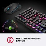 NPET S21 Wireless Gaming Keyboard and Mouse Comb