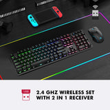 NPET S21 Wireless Gaming Keyboard and Mouse Comb