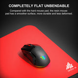 NPET SPEEDM Gaming Mouse Pad, Resin Hard Surface Mouse Mat No Smell Waterproof for Games RED M Size