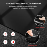 NPET SPEEDM Gaming Mouse Pad, Resin Hard Surface Mouse Mat No Smell Waterproof for Games RED M Size