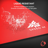 NPET SPEEDM Gaming Mouse Pad, Resin Hard Surface Mouse Mat No Smell Waterproof for Games RED M Size