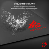 NPET SPEEDM Gaming Mouse Pad, Resin Hard Surface Mouse Mat No Smell Waterproof for Games Black M Size