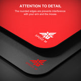 NPET SPEEDM Gaming Mouse Pad, Resin Hard Surface Mouse Mat No Smell Waterproof for Games RED M Size