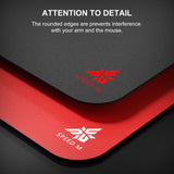 NPET SPEEDM Gaming Mouse Pad, Resin Hard Surface Mouse Mat No Smell Waterproof for Games Black M Size