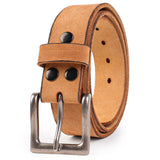 NPET Vintage Mens Leather Belt With Buckle- 1 1/2" Wide