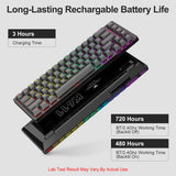 NPET K611 Wireless 60% Triple Mode BT5.0/2.4G/USB-C Mechanical Keyboard