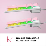 NPET K10 White Pink Wired Gaming Keyboard