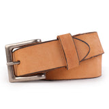 NPET Vintage Mens Leather Belt With Buckle- 1 1/2" Wide