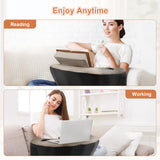 NPET Reading Pillow Couch Lap Desk for Gaming, Memory Foam Arm Rest Pillow with Washable Cover, Arm Desk Pillow with 2 Side Pockets & Cup Holders for Unisex Gaming, Reading & Working on Bed Sofa Floor
