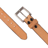 NPET Vintage Mens Leather Belt With Buckle- 1 1/2" Wide