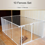 29.1" Height Dog Playpen Cat Exercise Pen Pet Fences