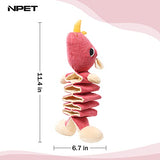 NPET Stuffed Dog Chew Squeaky Toys Crinkle for Dog