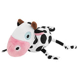 NPET Cow Shape Dog Squeaky Short Plush Toys for Chewing