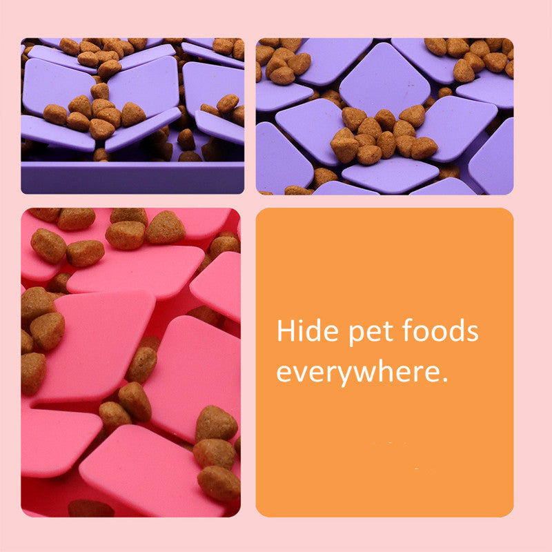 Silicone snuffle mat - ideal for seeking wet food!  Zelda loves to search  for food in a snuffle mat but is currently on a wet diet, so I have been  looking