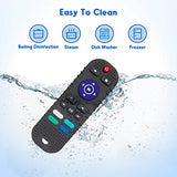 NPET Teething Toys for Babies 6-12 Months, Remote Control Shape Teether for Baby Sore Gums Relief Baby Toys 3-6 Months, Soft Silicone Newborn Baby Teething Toys BPA Free Toddler Girl Boy Toys (Black)