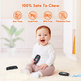 NPET Teething Toys for Babies 6-12 Months, Car Remote Control Teether for Baby Sore Gums Relief Baby Toys 3-6 Months, Anti-Drop Soft Silicone Baby Teething Toys BPA Free Toddler Girl Boy Toys (Black)
