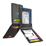 NPET Slim Wallet for Men Leather RFID Blocking Bifold Credit Card Wallet with Money Clip for Men with Gift Box