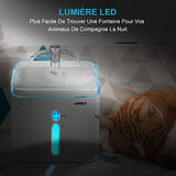 NPET 2.5L WF020 Fontaine à Eau avec lumière LED pour Chat Chien
