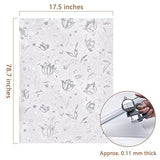 NPET Window Film, Static Window Clings, Non-Adhesive Removable Window Vinyl, Anti-UV Sun Blocker for Home(17.5 x 78.7 inches)