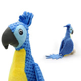NPET Parrot Shape Short Plush Squeaky Chew Toys for Dogs