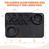NPET 2 in 1 Slow Feeder For Dogs Bowls Dog Licking Mat