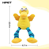 NPET Duck Shape Short Plush Chew Squeaky Toys for Dog