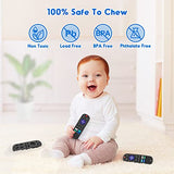 NPET Teething Toys for Babies 6-12 Months, Remote Control Shape Teether for Baby Sore Gums Relief Baby Toys 3-6 Months, Soft Silicone Newborn Baby Teething Toys BPA Free Toddler Girl Boy Toys (Black)