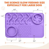 NPET 2 in 1 Slow Feeder For Dogs Bowls Dog Licking Mat