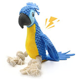 NPET Parrot Shape Short Plush Squeaky Chew Toys for Dogs