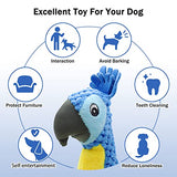 NPET Parrot Shape Short Plush Squeaky Chew Toys for Dogs