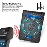 NPET Slim Wallet for Men Leather RFID Blocking Bifold Credit Card Wallet with Money Clip for Men with Gift Box