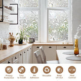 NPET Window Film, Static Window Clings, Non-Adhesive Removable Window Vinyl, Anti-UV Sun Blocker for Home(17.5 x 78.7 inches)
