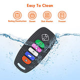 NPET Teething Toys for Babies 6-12 Months, Car Remote Control Teether for Baby Sore Gums Relief Baby Toys 3-6 Months, Anti-Drop Soft Silicone Baby Teething Toys BPA Free Toddler Girl Boy Toys (Black)
