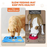 NPET 2 in 1 Slow Feeder For Dogs Bowls Dog Licking Mat