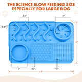 NPET 2 in 1 Slow Feeder For Dogs Bowls Dog Licking Mat