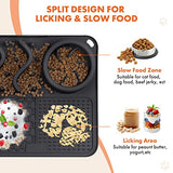 NPET 2 in 1 Slow Feeder For Dogs Bowls Dog Licking Mat
