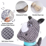 NPET Short Plush Dog Squeaky Chew Toys for Fun