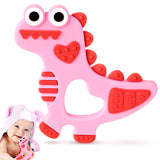 NPET Dinosaur Silicone Teethers Toy  for Baby 3-6/6-12 Months