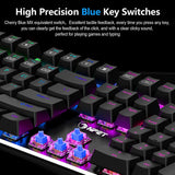 NPET K20 Gaming Keyboard Customizable RGB Lighting Wired Keyboard