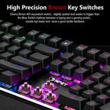 NPET K21 Mechanical Gaming Keyboard with Wrist Rest