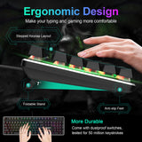 NPET K20 Gaming Keyboard Customizable RGB Lighting Wired Keyboard