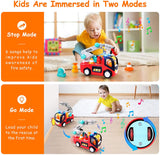 NPET Musical Fire Truck Toys for 12-18 Months Baby