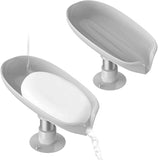 NPET 2pcs Soap Holder with Drain with Enlarged Sucker
