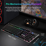 NPET K20 Gaming Keyboard Customizable RGB Lighting Wired Keyboard